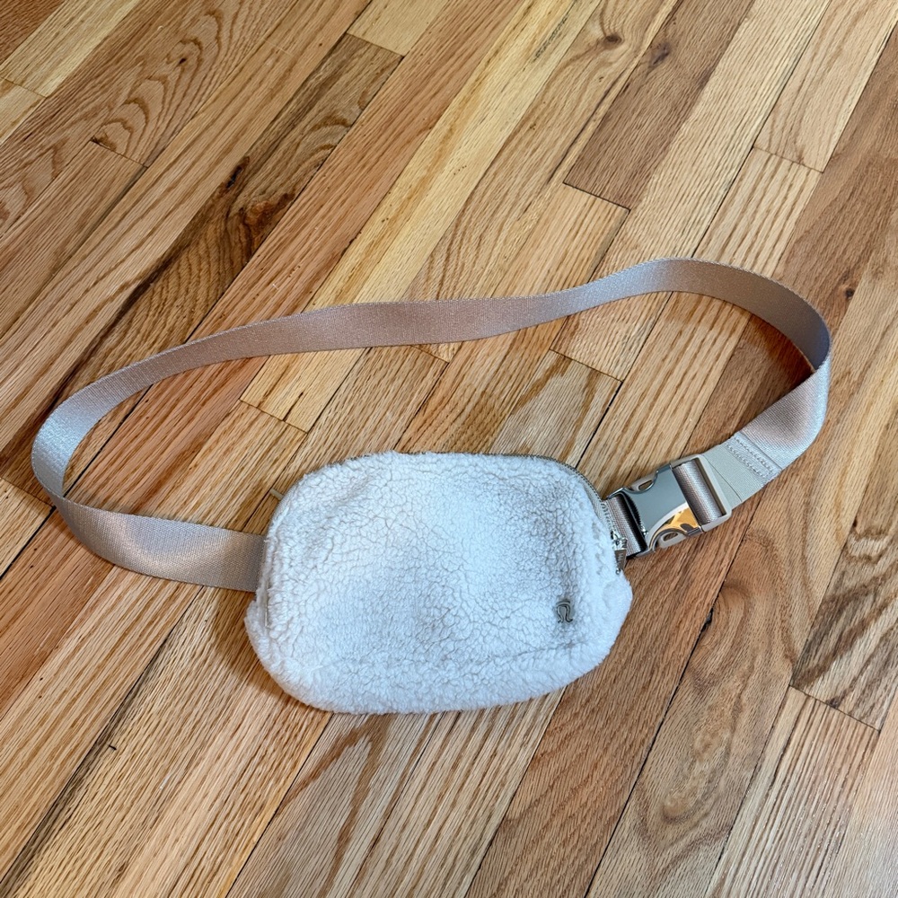 lululemon athletica White Fleece Crossbody Bag